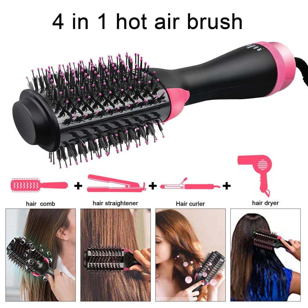 Multi-Function Hair Dryer Straightener Curler Comb