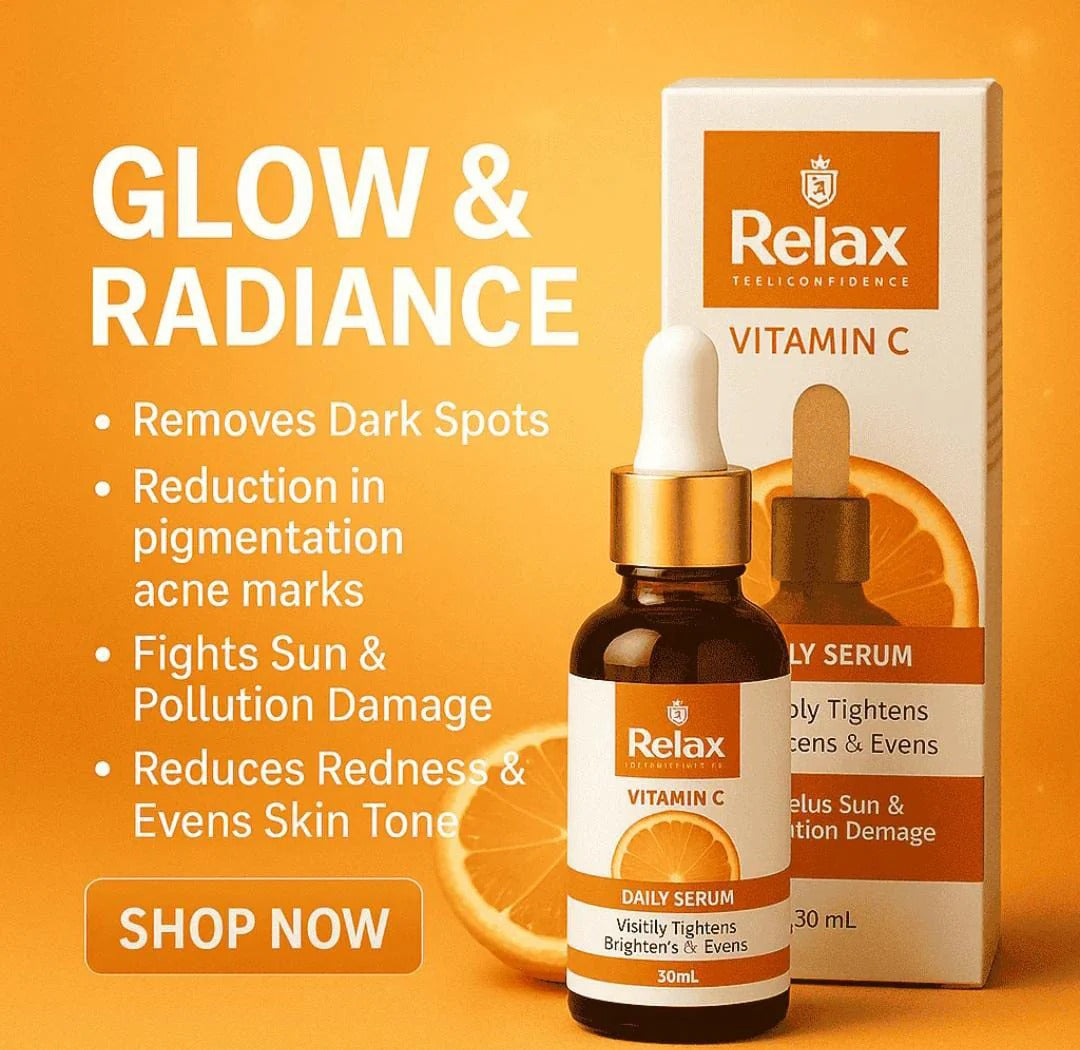 Relax Vitamin C Daily Face Serum – Brightening, Anti-Aging & Hydrating Formula (30 ml)