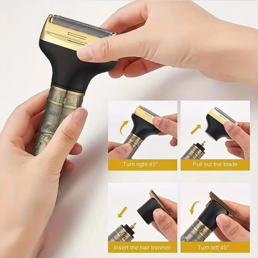 3-in-1 Metal body Rechargeable Multifunction Trimmer – NZ 804