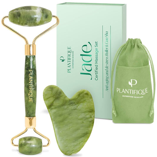Jade Roller and Gua Sha Stone Set