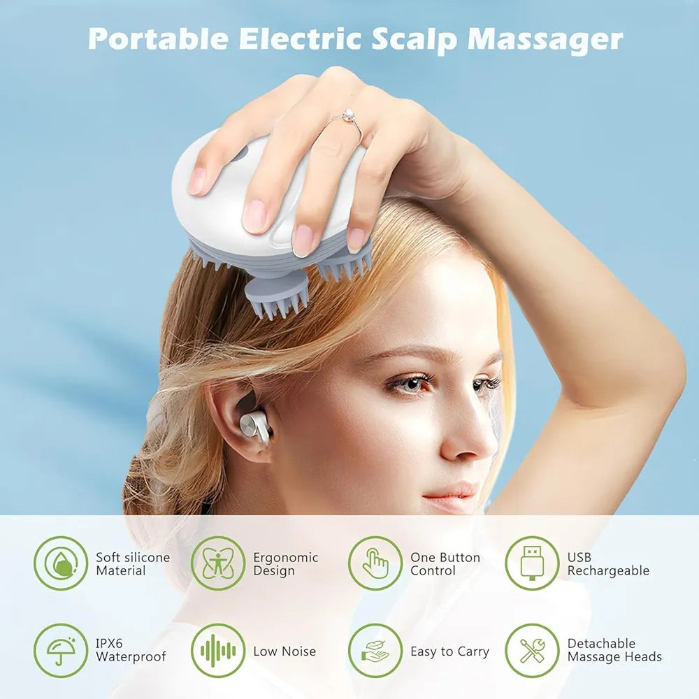 Electric Smart Scalp Massager – Hair Growth & Deep Relaxation Massager