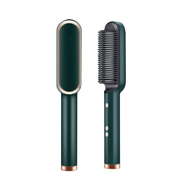 Hair Styling Combo – 909 Hair Straightener Brush + Self-Cleaning Anti-Static Comb