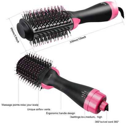 Multi-Function Hair Dryer Straightener Curler Comb