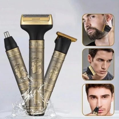 3-in-1 Metal body Rechargeable Multifunction Trimmer – NZ 804
