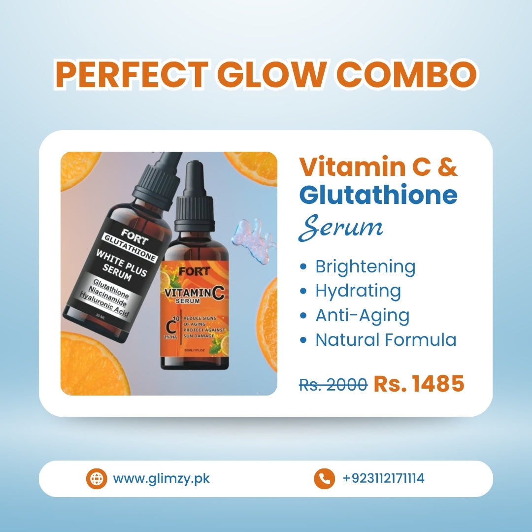 FORT Vitamin C + Glutathione Serum Combo (2 x 30 ml)