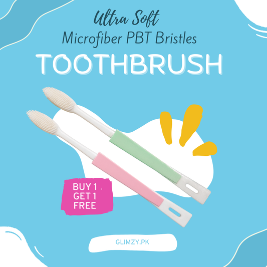 GumSoft™ UltraSoft PBT Bristle Toothbrush – Anti-bacterial Gentle on Gums, Deep on Clean