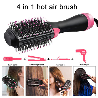 Multi-Function Hair Dryer Straightener Curler Comb