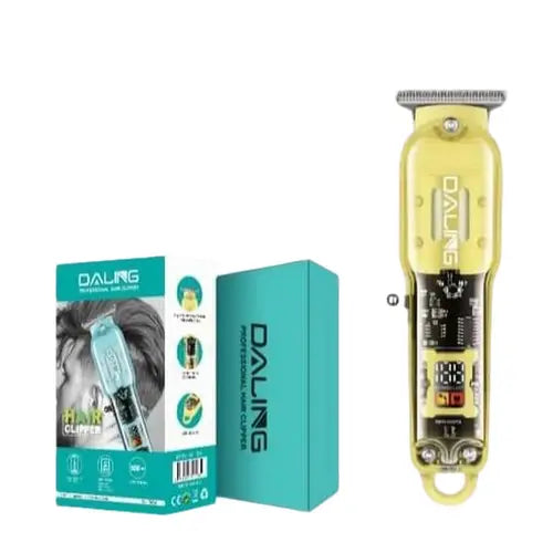 Daling™ DL-1585A Professional Hair Trimmer – Transparent Body with LED Display