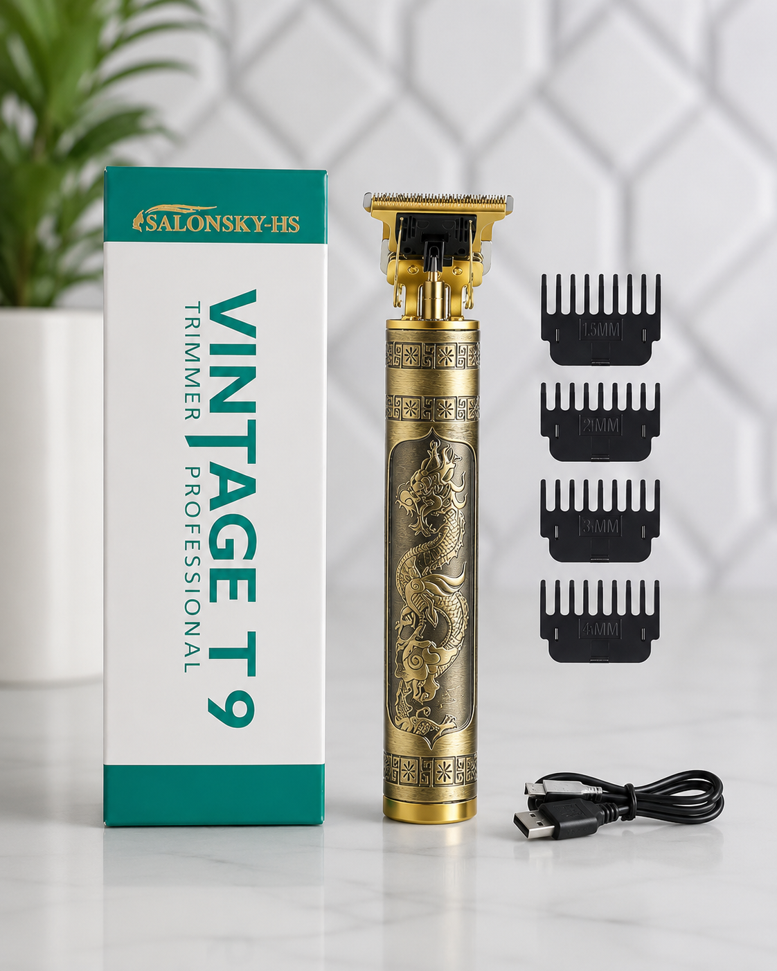 Dragon Style Vintage T9 Hair Trimmer - Metal Body