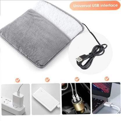 Electric USB Foot Warmer Heater – Rechargeable, Washable, and Portable Heated Pad for Cold Feet