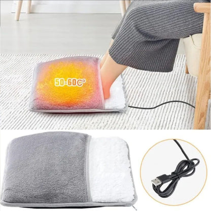 Electric USB Foot Warmer Heater – Rechargeable, Washable, and Portable Heated Pad for Cold Feet