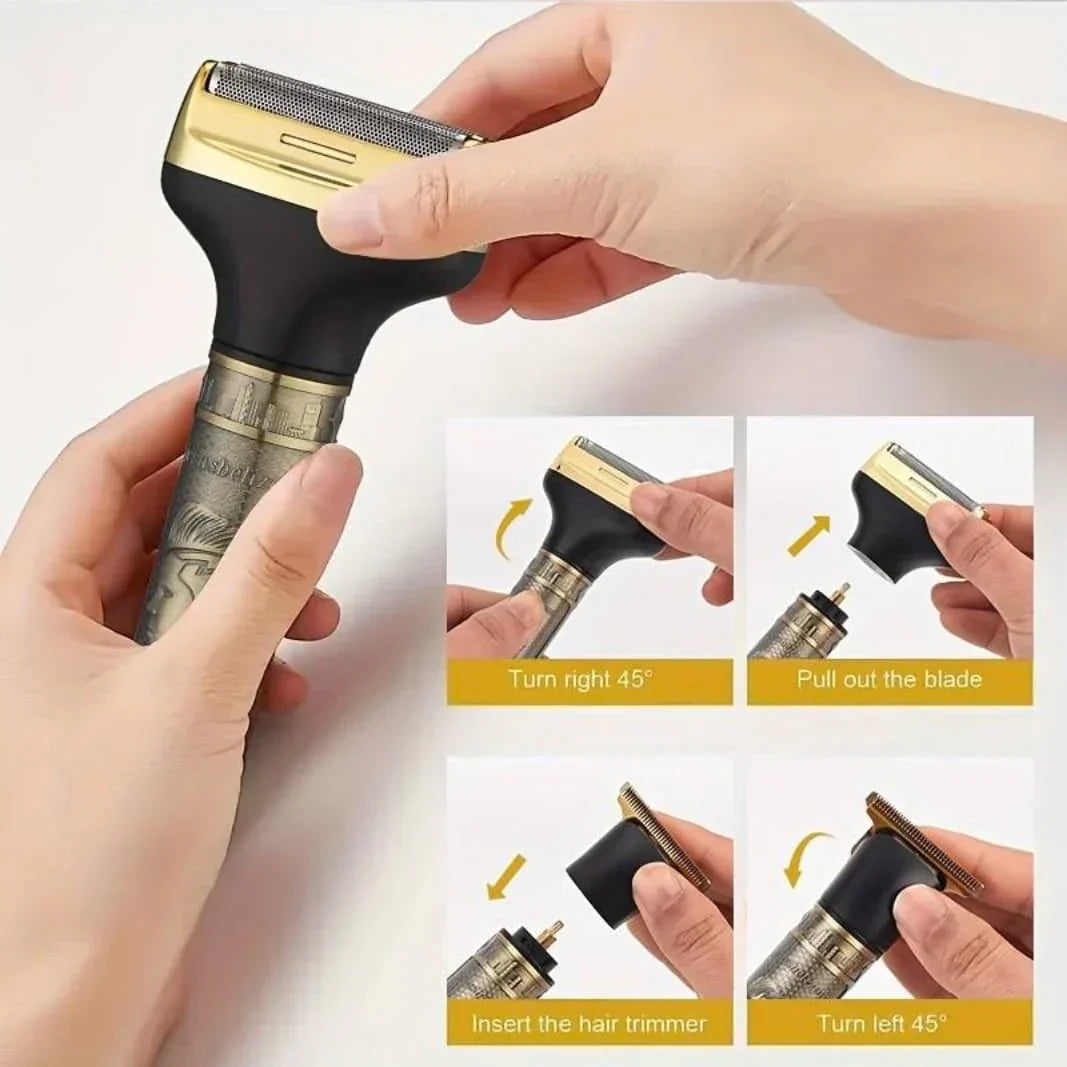 3-in-1 Metal body Rechargeable Multifunction Trimmer – NZ 804