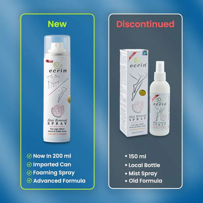 Original Ecrin Hair Removal Foam Spray 200 ml – Advanced Formula & Refreshing Fragrance