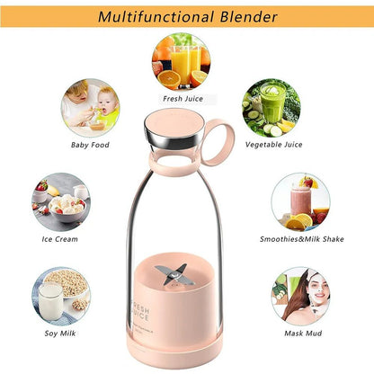 Mini Juicer Bottle - 380ml-Portable