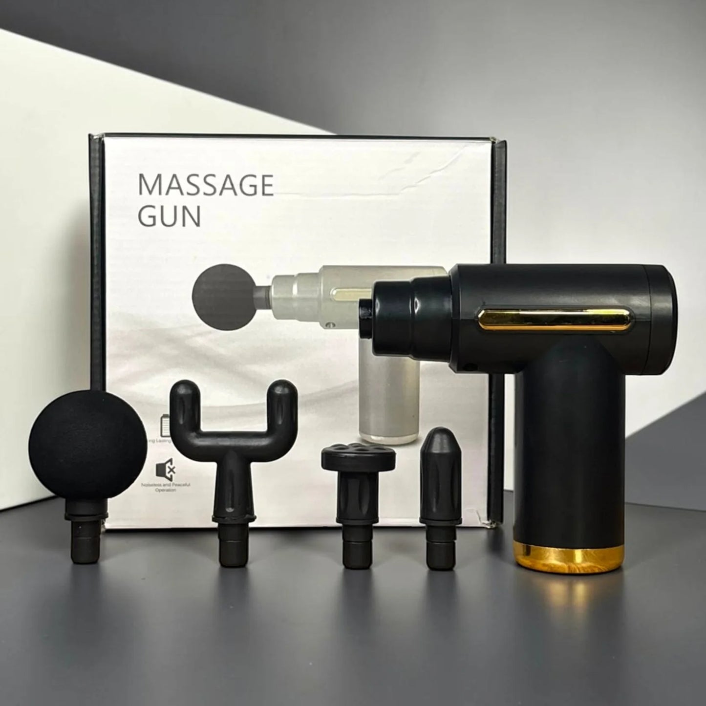 Professional Massage Gun | 6 Speed Levels | 4 Interchangeable Heads | Deep Tissue Relief