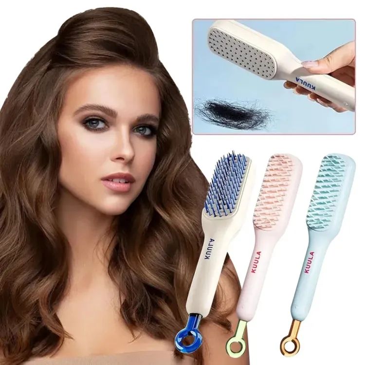 Retractable Self-Cleaning Hair Brush